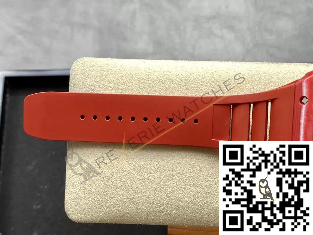 Richard Mille RM35-02 Carbon Fiber Red Rubber Strap - Image 2