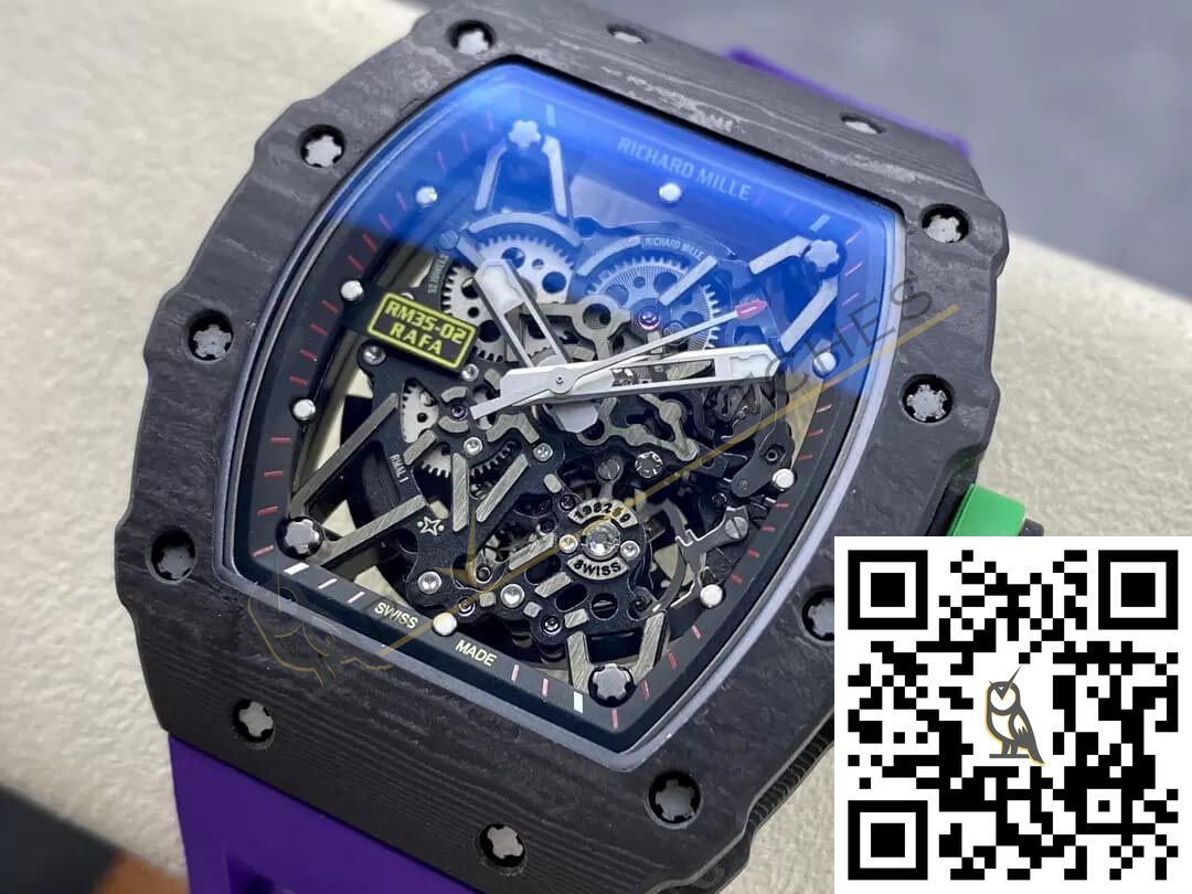 Richard Mille RM35-02 NTPT Carbon Fiber Purple Strap - Image 8